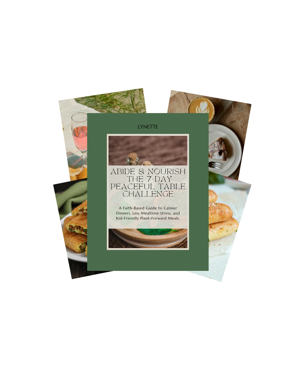 Abide and Nourish 7-Day Peaceful Table Challenge faith-based eBook cover